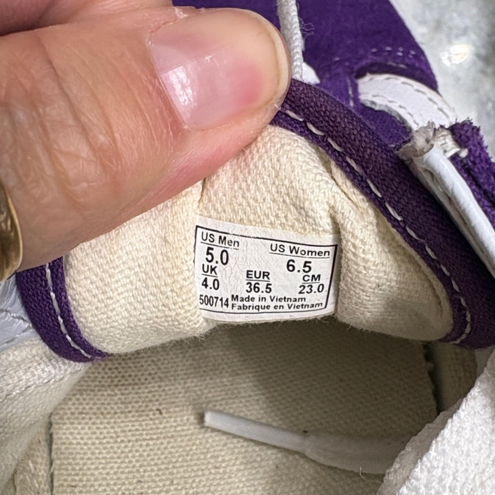 Vans Classic Purple and White Sneakers - Picture 4 of 4